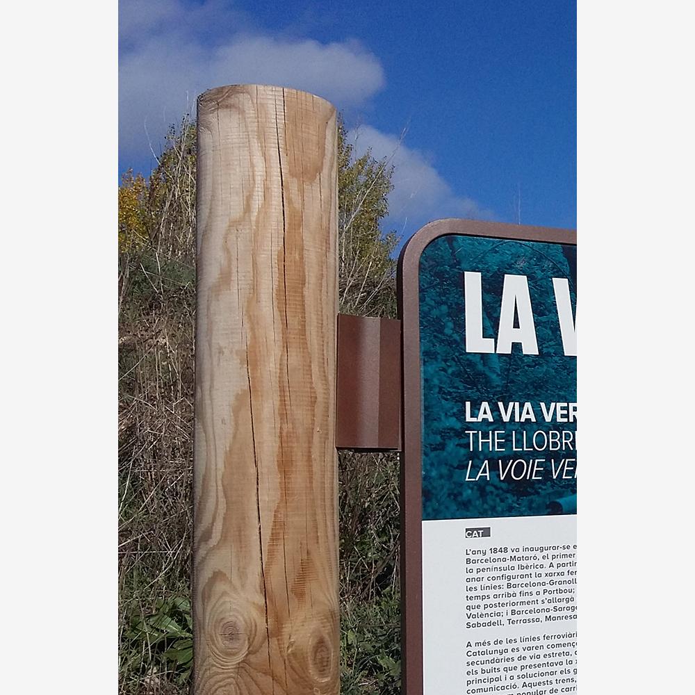 Soportes de madera redondos